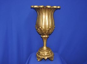 Vaso tulipa resina dourado médio - 65 cm