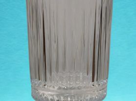 Vaso Vidro Canelado c/ pé 22,5 x 11cm