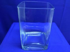 Vaso vidro liso quadrado - 22x15